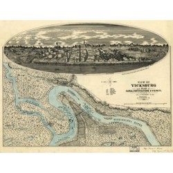 Mississippi Vicksburg and plan of the canal