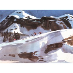 Winter Ski Panorama - United Airlines Calendar